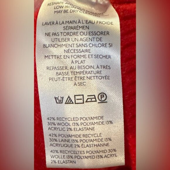 Pilcro Anthropologie Red Oversized Crew Neck Sweater - Size M - Picture 4 of 4